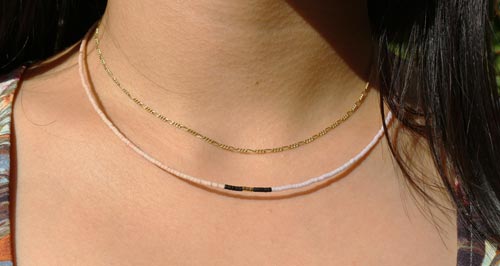 Delica halskæde med wire