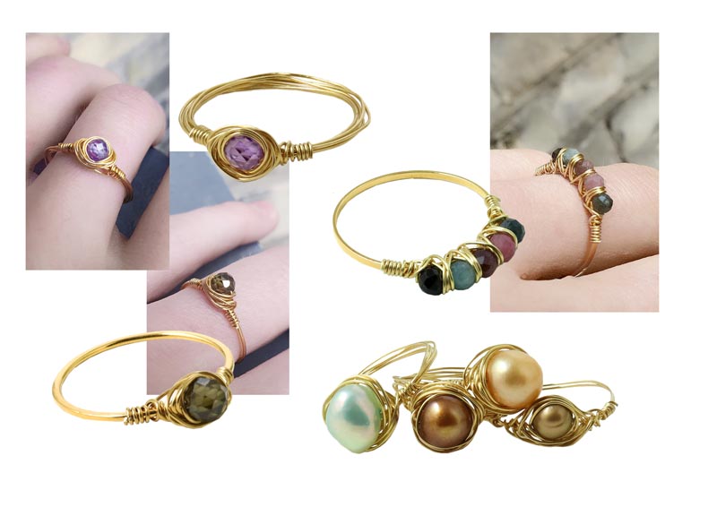 DIY  Wire wrapped rings