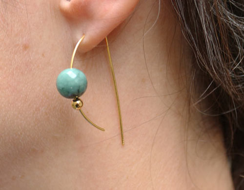 øreringe med smaragd